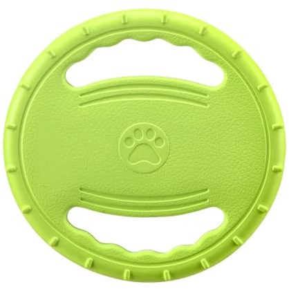 Generisch Disco volador para perros, juguete flexible, chirriante, alivio del estrés, entrenamiento de mascotas, disco volador para perros grandes (naranja)