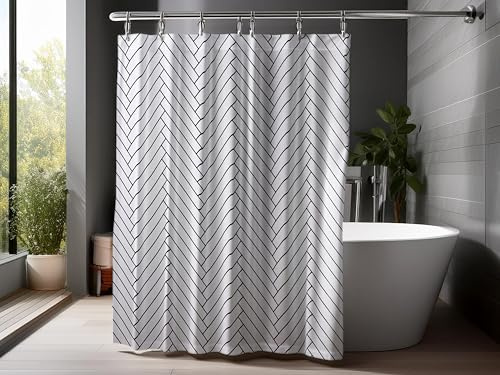 GRANA HOME Hochwertiger Duschvorhang mit Seidenoptik – Wasserdicht, Schimmelresistent & Waschbar - Duschvorhang mit Edelstahlringen - In 3 Größen erhältlich: 210x200 cm