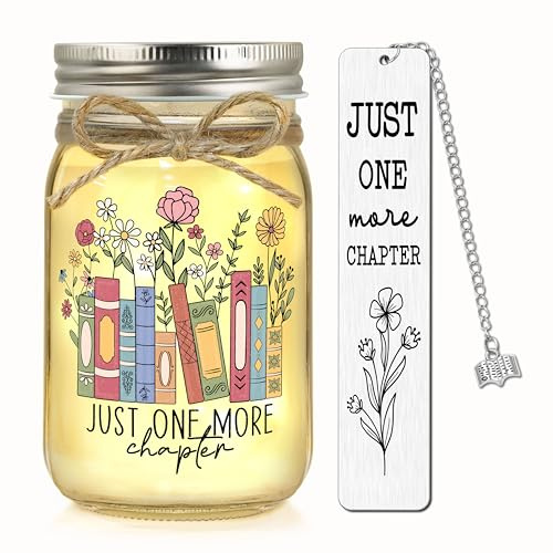 Book Lovers Gifts for Women Bookish Gifts for Readers Reading Lovers Bookclub Member Book Themed Accessories Reading Present for Librarian Mason Jar