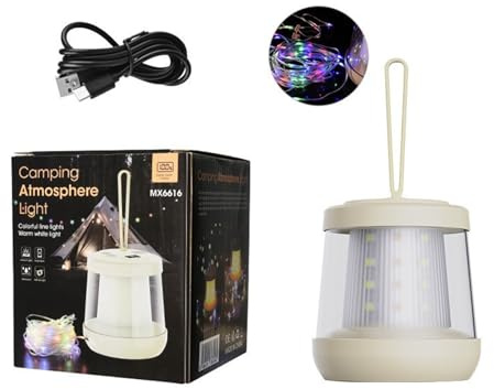 YCHUCH Luci impermeabili da campeggio per ambienti con struttura in plastica adatta per varie attività all'aperto e raduni Luci a stringa retrattile