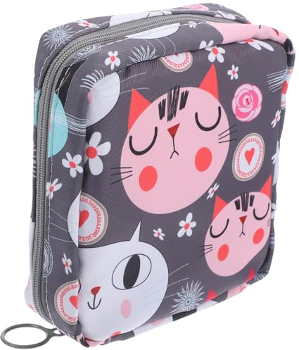 ARTIBETTER Bolsa para Compresas Higiénicas Portátil de Gran Capacidad, Material Resistente, Color Azul, para Toallas Sanitarias y Artículos Pequeños, Adecuado para Escuela y Viajes al Aire