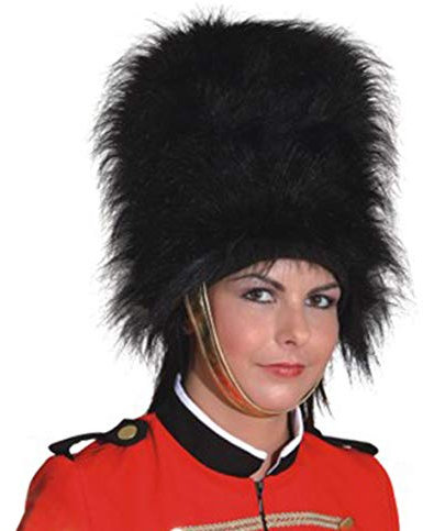 Faschingshut: Fellmütze für Damen, 25cm hoch