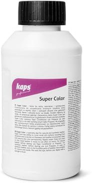 Kaps Dye Paint For Natural and Synthetic Leather and Textiles, Super Color, 82 Standard and Metallic Colours, Big Bottle 500ml - 17.6 fl. Oz. (114 - light grey)