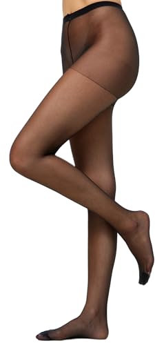 Nur Die Supersitz 20 DEN transparente Fein-Strumpfhose matte Optik Nylon bequeme Bund Damen, Negro, 38-42