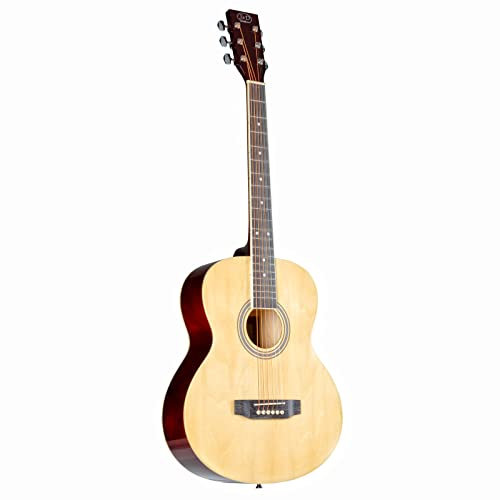 J & D AG-1 NT Westerngitarre, Akustik-Gitarre für Anfänger und Einsteiger, 4/4 Gitarre, Acoustic Guitar Dreadnought mit Natural Agathis Decke