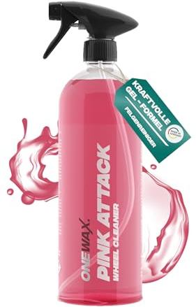 OneWax Pink Attack Wheel Cleaner 750 ml fälgrengörare pH neutral syrafri för alla fälgar med effektindikator