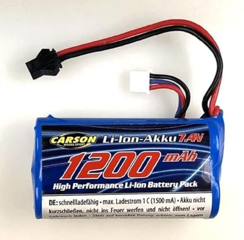 Carson 500608255 7,4V/1200mAh LiION Land Rover JST - batteria di ricambio, batteria RC, accessori per veicoli telecomandati, batteria di ricambio per modellini di veicoli