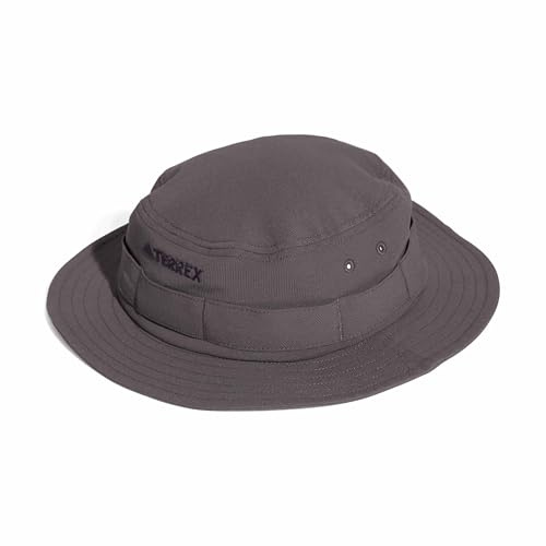 adidas Unisex Terrex Bucket Hat, Charcoal/Aurora Black, M