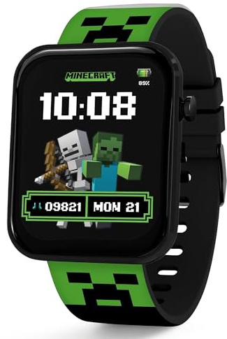 Accutime Minecraft pour enfants bracelet en silicone vert montre connectée MIN4363ARG