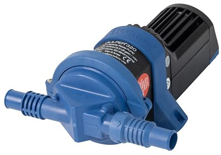 Whale Gulper 320 (12V) High Capacity Graywater Waste Pump, 5 GPM, Handles Waste From Multiple Drains - No Filters, Non Clog, BP2052