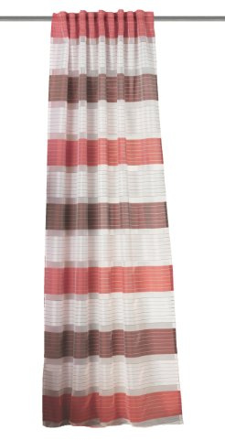 Home fashion 85728-807 färdig sjal Dekostoff korsränder, röd / 245 x 140 cm