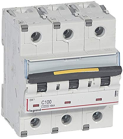 Disjoncteur DX³ 10000-16kA - 3P - 400V~ - 100A - courbe C - 4,5 modules