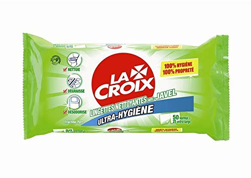LA CROIX - Lacroix Multi-Usages Nettoyant Ménager Fraicheur Pure 50 Lingettes - le Lot De 4