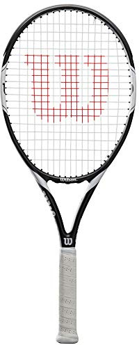 Wilson Tennisschläger, Federer Team 105, Unisex, Anfänger und Freizeitspieler, Griffstärke L1, Weiß/Schwarz, WRT30730U1