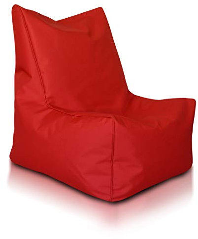 Ecopuf Solid Puff Fåtölj - Sittsäck För Inomhus & Utomhus - Slitbeständig & Fläckbeständig - Stoppning Polystyren - Hög Storlek 75 x 75 cm