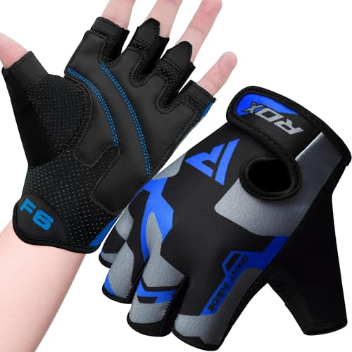 RDX Fitness Handschuhe Damen Herren, Gewichtheben Trainingshandschuhe Krafttraining, rutschfest Gym Bodybuilding Workout Weight Lifting Gloves, Kraftsport Klimmzüge Workout, Powerlifting Radfahren