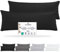 Barbons Seitenschläferkissen 40x145 Bezug 2er Set – 165 g/m² Oeko-TEX Zertifiziert Kissenbezug Kopfkissenbezug 100% Jersey Baumwolle Kissenbezüge Kissenhülle mit Reißverschluss (40x145-Schwarz)