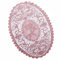 Wambere 2er Set Platzsets,Spitze Deckchen Untersetzer Tischset,Einfach Hohle Tischdecke aus Spitze,Bestickte ovale Tischdecke,Hitzebeständig und rutschfest,Ideal für Küche,Party,Hochzeit usw,Rosa
