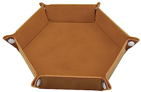 Plateau Porte-dés - Plateau à dés hexagone - Porte-dés Portable, Stockage Jeux société hexagonaux, Tapis Roulant dés pour Jeux dés RPG MDN, Noël, Anniversaire Zorq