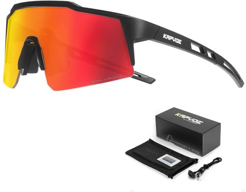 KAPVOE Polarisiert Kinder Sonnenbrille Jugend Fahrradbrille Tennis Softball Baseball TR90 Rahmen UV400 Schutz für Jungen Mädchen Radfahren Sport 01