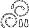 2 pcs Gate Chain Lock, 20 Inch Gate Link Chain Lock with Both-Ended Carabiners, Metal Security Chain Link Gate Latches for Outdoor Gate, Fences, Pet Cages, Cow Corral Supplies