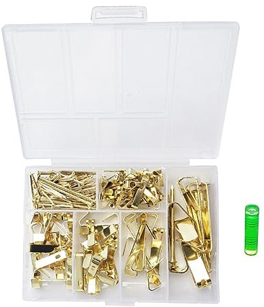 Gadpiparty 1 Ensemble De Crochets Pour Cadre Photo Cintres En Fil De Fer Cintres Pour Miroirs Kit De Manucure Pour Les Ongles Kit D'art D'ongle Ongle Sans Trace Porte-photos Métal Golden