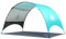 Strandmuschel Strandzelt Sonnenschutz: Kompakt zusammenklappbar (43x10 cm), 360° Belüftung, große seitliche Aufbewahrungstasche, tragbarer UV-Schutz Windschutz Strand für den Strand
