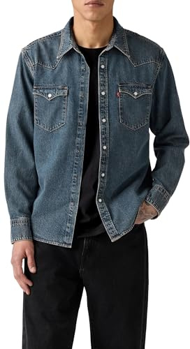 Levi's Men's Barstow Western Standard Shirt, Freeport Brown Weft, XL