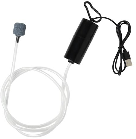 Mini Aquarium Air Pump, Aquarium Oxygen Bubbler Oxygen Pump, Air Pump Accessories with Air Stone and Silicone Hose