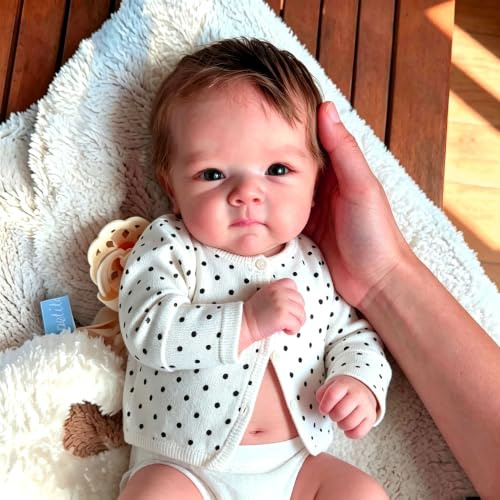 Anano Bebe Reborn Niña Cuerpo Completo-45CM Muñecas Bebe Reborn Realista, Bebes Reborn De Vinilo Cuerpo Entero Realistas Y Reciennacida para Niñas