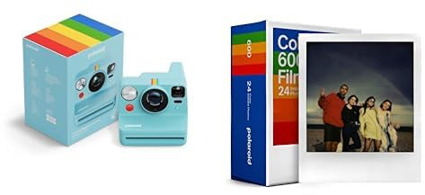 Polaroid – Now+ Gen3 – Cámara instantánea Azul ártico + Pack Triple de película a Color (x24 Fotos) + Álbum