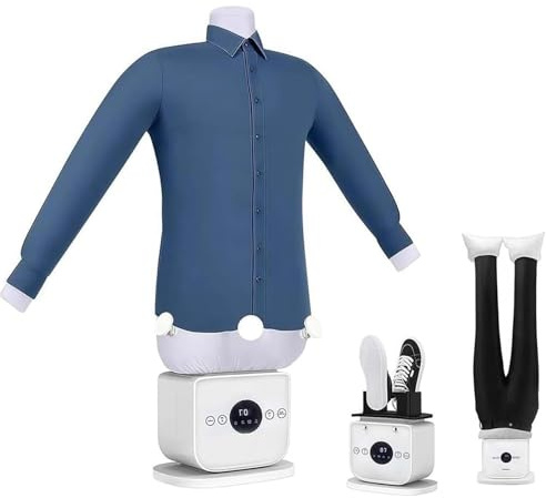 Kindevieft Manichino da Stiro per Camicie, con funzioni di Stiratura e Asciugatura - Aiuto per Stirare Camicie, Camicette, Magliette e Pantaloni TypeA