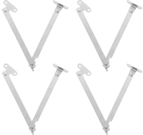 DOITOOL Lot de 4 Charnières Pliantes en Fer Robuste Charnières de Support Rabattables pour Portes D’armoires et Meubles Réglable Adaptées pour Tiroirs Boîtes à Outils et Cuisines