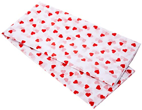 SatinWrap Luxury Printed Tissue Wrapping Paper Contempory Hearts 5 Sheet