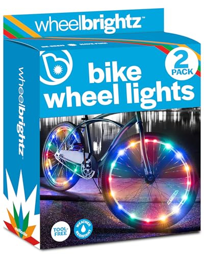Wheelbrightz LED Bicycle Wheel Lights – Bright, Colorful Light for Bikes – Fits Front or Rear Tire – Weather-Resistant Tube with Battery Pack – for All Ages