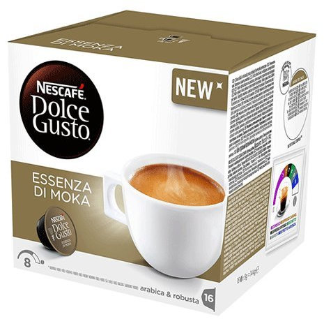 144 CIALDE CAPSULE CAFFE' NESCAFE' DOLCE GUSTO ESSENZA DI MOKA ORIGINALI