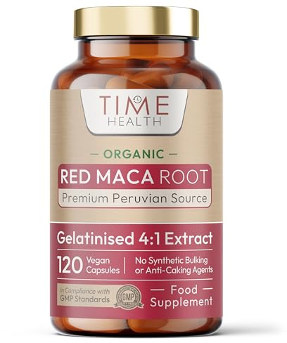 Organic Red Maca Root - 2000mg per Capsule - Peruvian Source - Gelatinized for Absorption - UK Manufactured - Pullulan (120 Capsules)