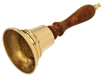 Trodat Handglocke, Hochzeitsglocke, Messing, Hängend, Klassisch, 75mm, 18cm, Gravurfläche 40x30mm, 3 Schriften, inkl. Haken, Hochzeit