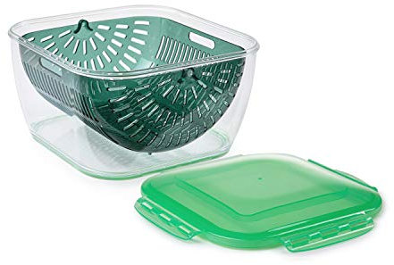 Genius Nicer Dicer Chef 3-in-1 Siebschüssel Set 3-tlg | Direkt in das Sieb schneiden, waschen und einfach abgießen | Perfektes Zubehör zu Ihrem Nicer Dicer Chef