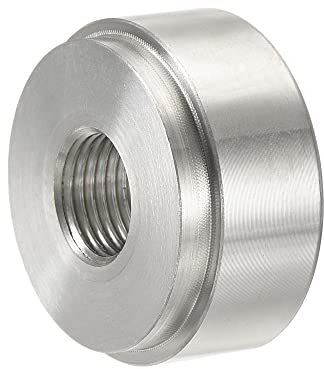 sourcing map Weld on Fitting Bung 1/8NPT Female Aluminium Alloy Pipe Thread Connector Silver Tone