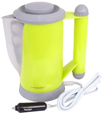 Carmotion Bouilloire de Voyage 12V - Bouilloire Portable 0.7l - Pratique Bouilloire Voiture - Bouilloire Allume Cigare 12V - Parfait pour Réchauffer du Café ou du Thé - Bouilloire Camping