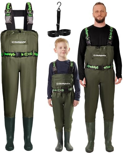 DaddyGoFish Wathosen Für Kinder Und Erwachsene Zum Angeln Und Jagen Mit Einer Tasche Und Einem Aufhänger