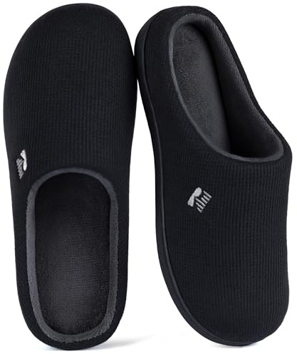 RockDove Original tvåfärgad minnesskum toffel för kvinnor, Svart och grått, 38/39 EU