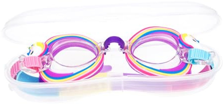 GOOHOCHY Gafas De Natación Para Niños Diseño De Dibujos Animados Antiniebla Gafas De Buceo Portátiles Para Piscina Y Playa 6.3X2.2X1.6 Pulgadas