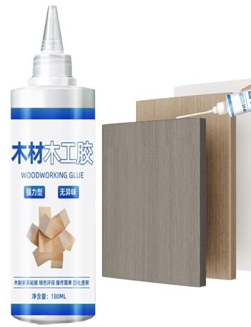 Pegamento para madera para carpintería, pegamento para madera para manualidades | Pegamento de carpintero de 180 ml, adhesivo transparente y ecológico para madera - Pegamento seguro profesional, pegam