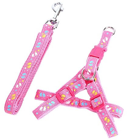 Toddmomy Pet Walking Harness Dog Training Leash Traction Rope Adjustable for Small Puppies Buckle 1.0m Width