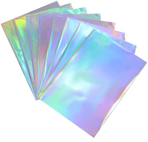 GORGECRAFT 50 st 29 x 21 cm silveröverföring het foliepapper lasertoner reaktiv folie metallisk konst kartong spegel dekorativt folieark för skrivare scrapbooking prägling värmeöverföring
