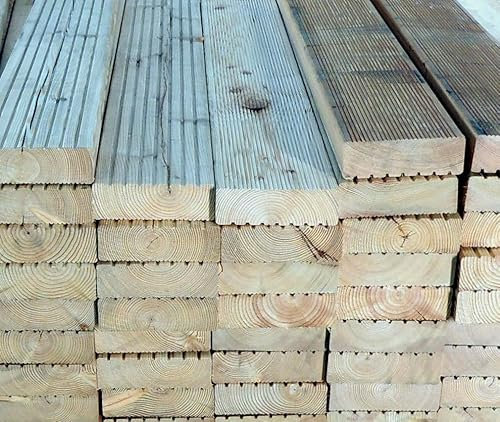 44x142mm NORDISK Terrassendielen grob/fein, deutsche Lärche, Länge 3,00m, B/C-Sort., SOPO 4007