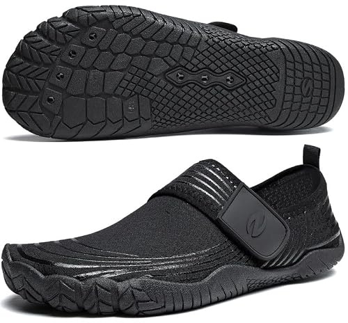 Unisex Water Shoes Barefoot Surf Swim Beach Shoes for Women Men Aqua Socks Quick-Dry Non-Slip with Hook and Loop Strap