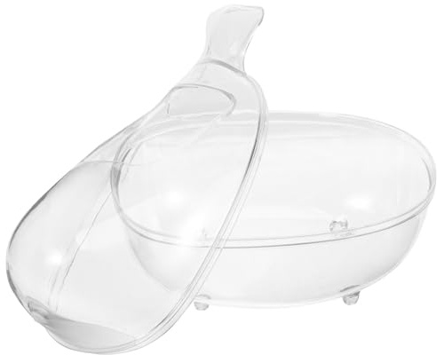 RUNROTOO Bañera para Hámster de Plástico sin Tapa, Multiuso y Compacta para Pequeños Roedores en Baño o Sauna, Adecuado para Hámster y Otras Mascotas Pequeñas